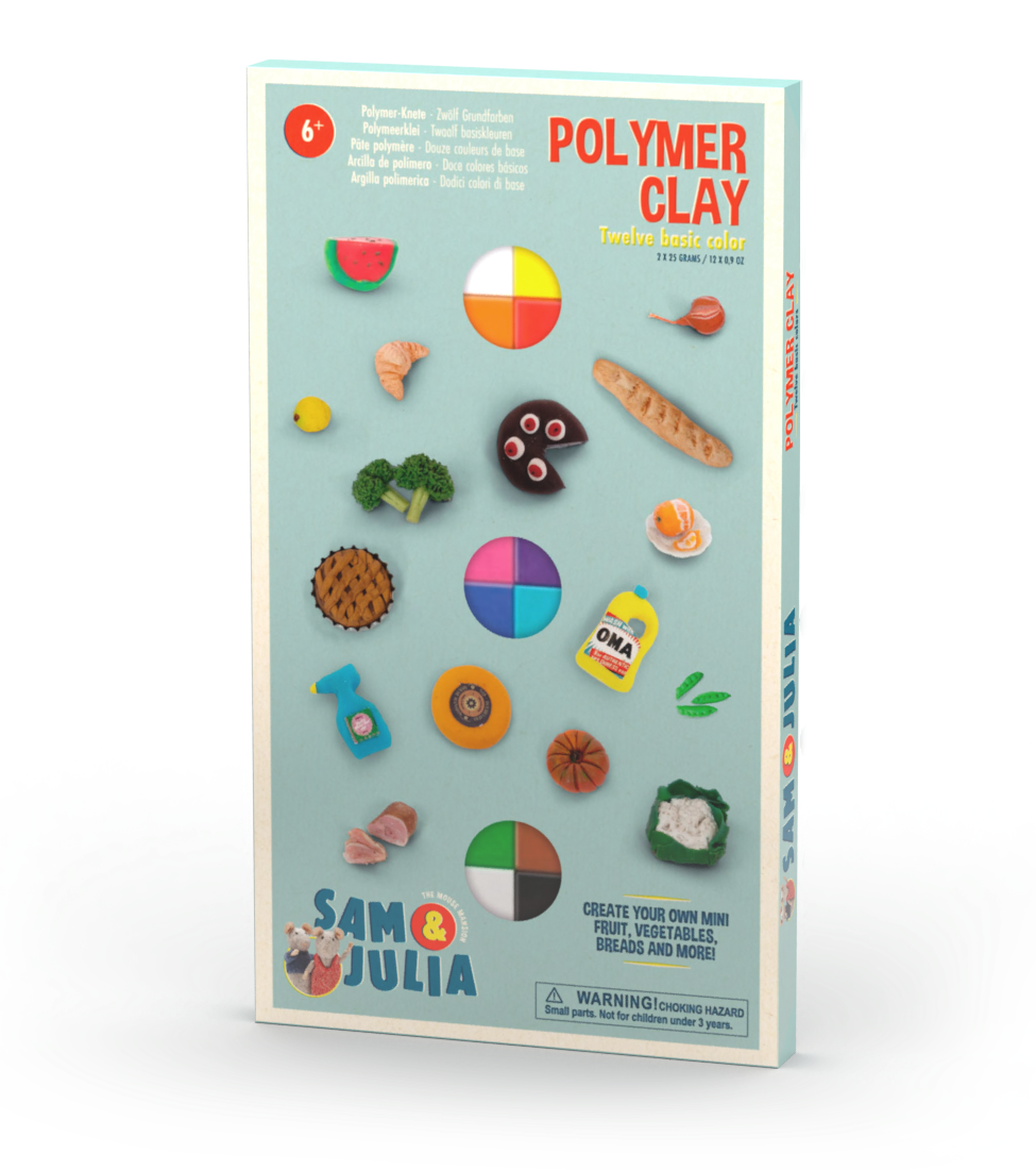 Polymer Clay - Set of 12 basic colors | Sam & Julia | The Mouse