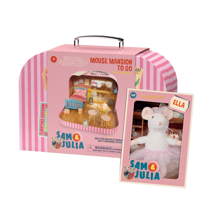 House on the Hill トート Ballet To Go Ballet Room & Ella Plush Bundle - The Mouse Mansion | Sam