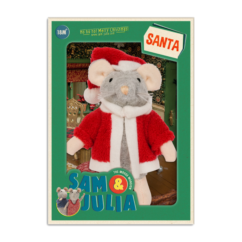 Santa Plush Sam Julia The Mouse Mansion