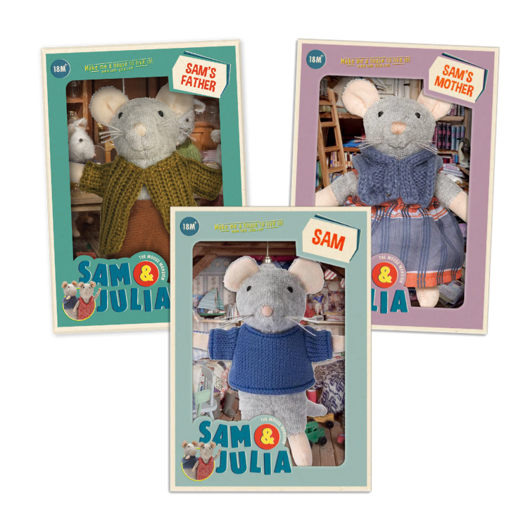 Sam, Mom & Dad Plush Bundle